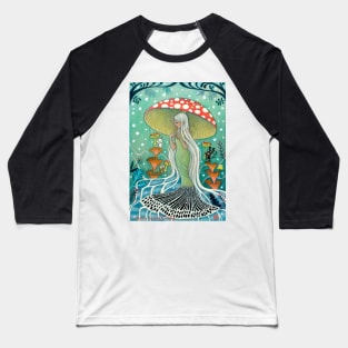 Amabie Mermaid Baseball T-Shirt